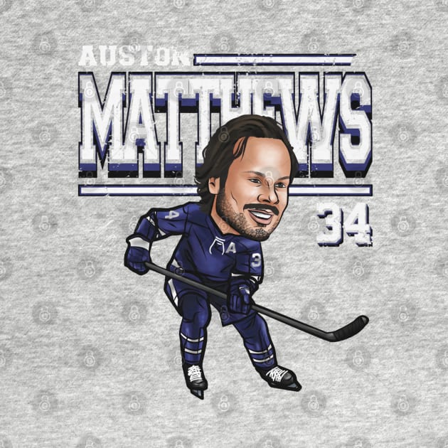 Auston Matthews Toronto Cartoon by lavonneroberson